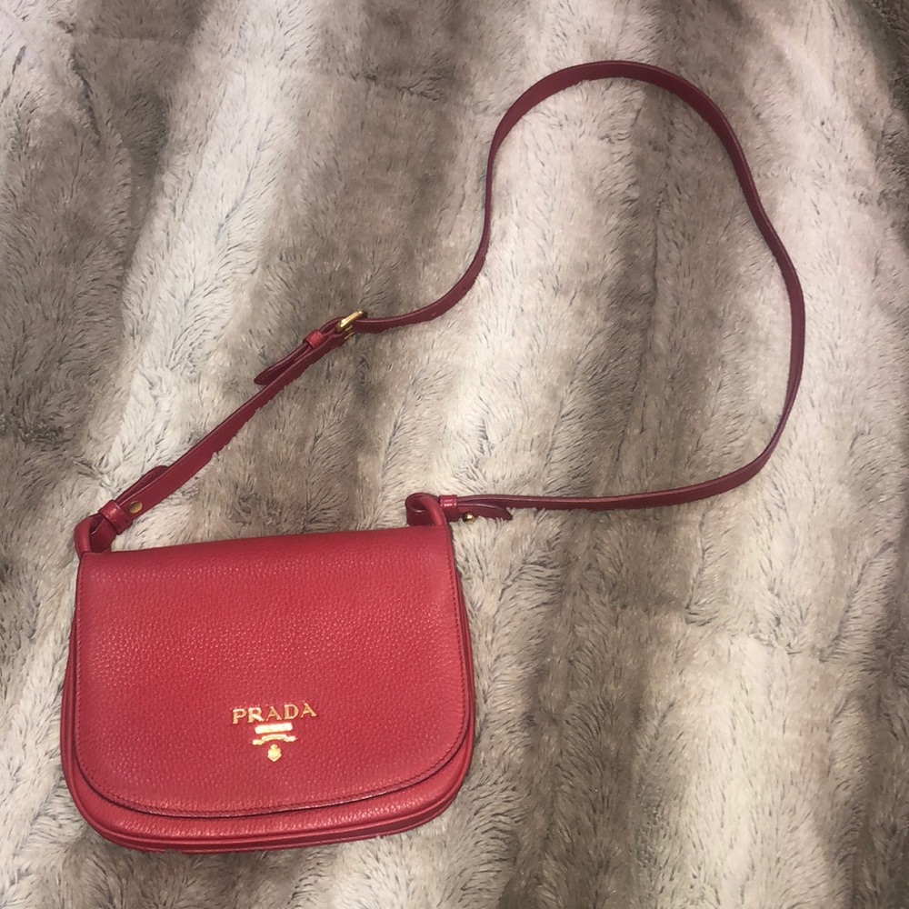 Authentic Red Prada Crossbody